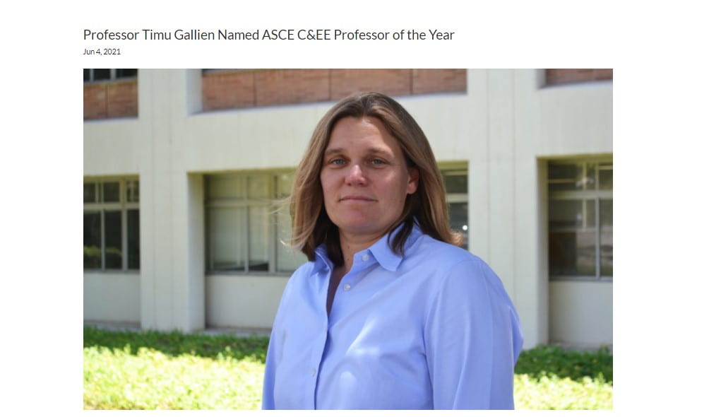 2021 UCLA ASCE Professor of the Year – Timu Gallien